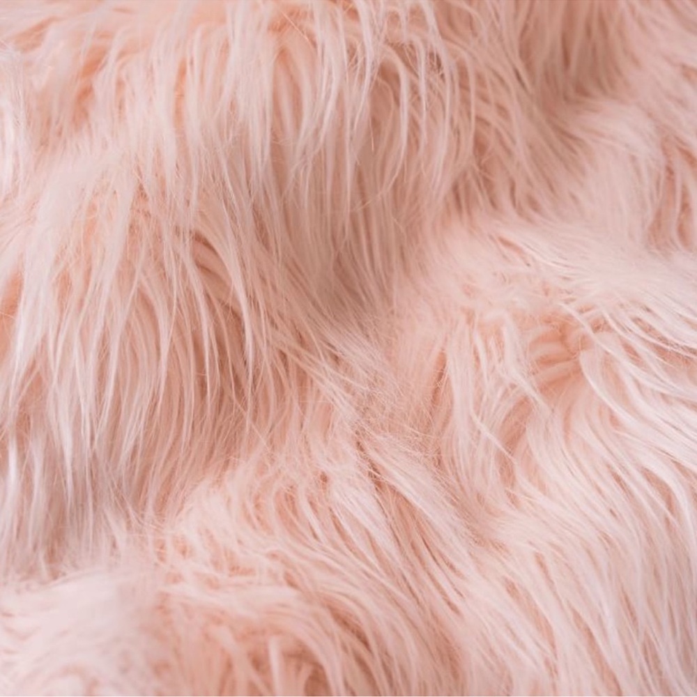 Pottery Barn Himalayan Faux Fur Blush Bean Bag Chair Slipcover Only Large - Picture 2 of 5